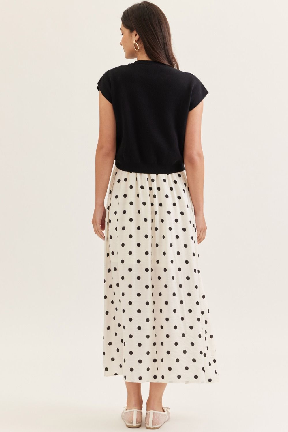 D31521 Layered Polka Dot Dress Set