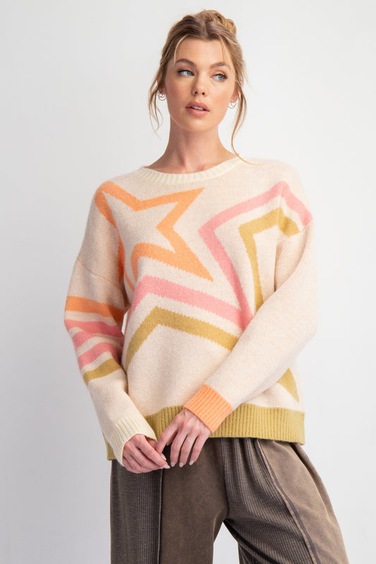ET71027 Star Pattern Sweater