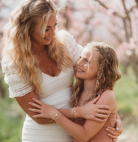 Mother/Daughter Hair Tie + Bracelet Set