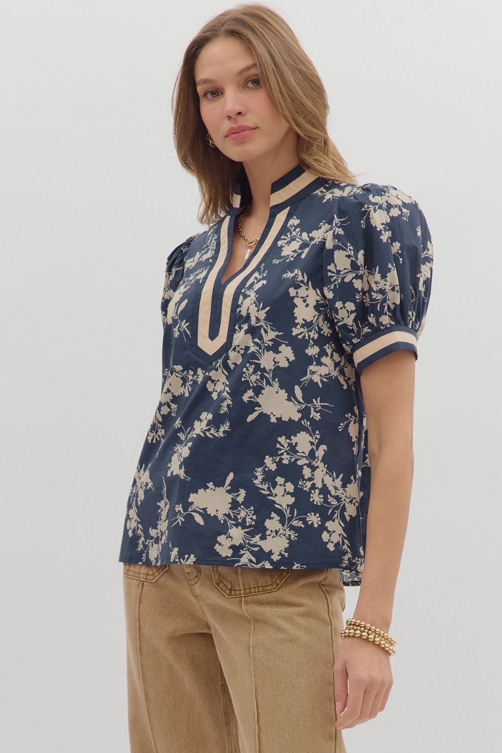 T27980 Floral Print Top