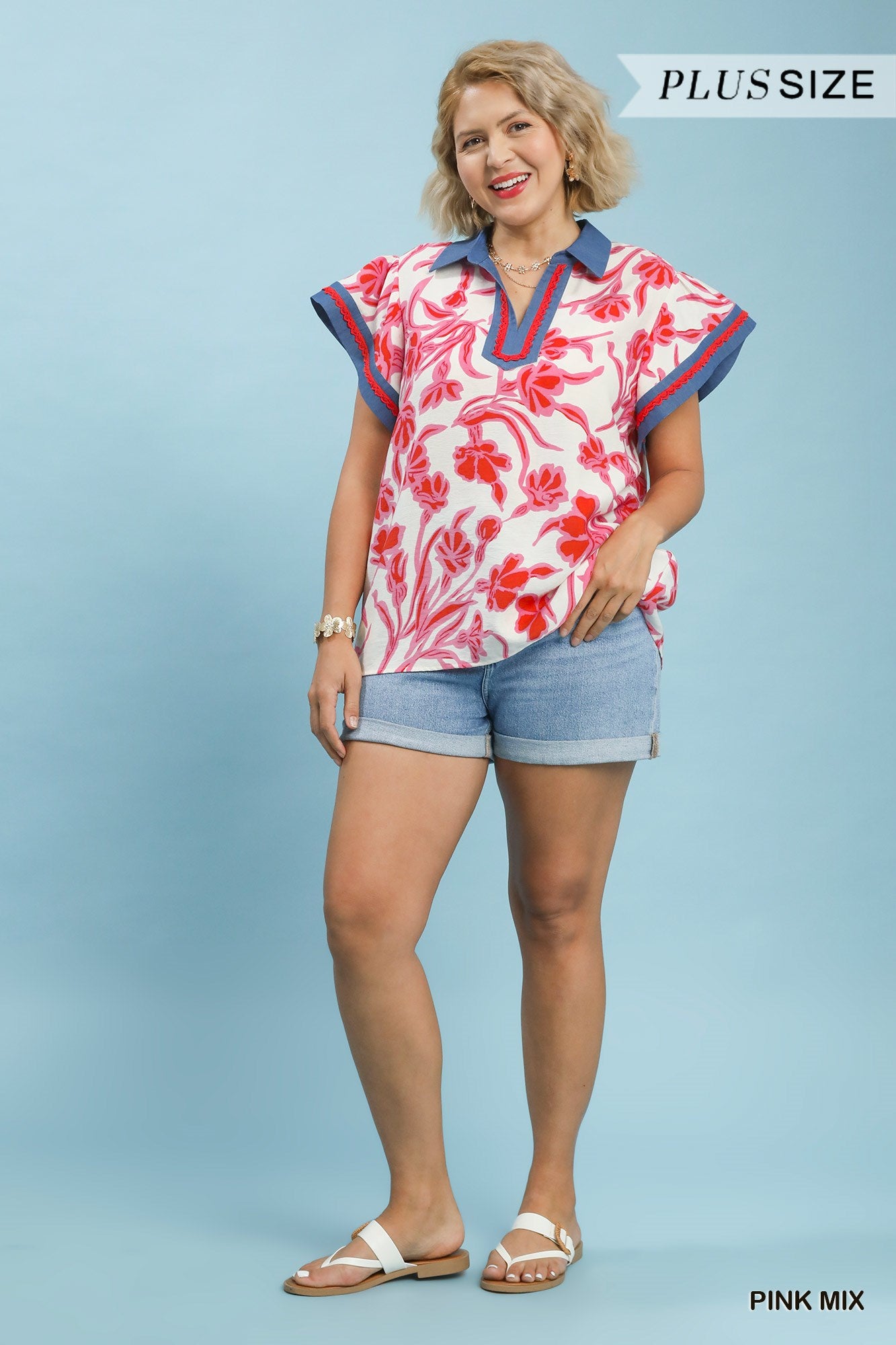 WC5892 Curvy Floral Top