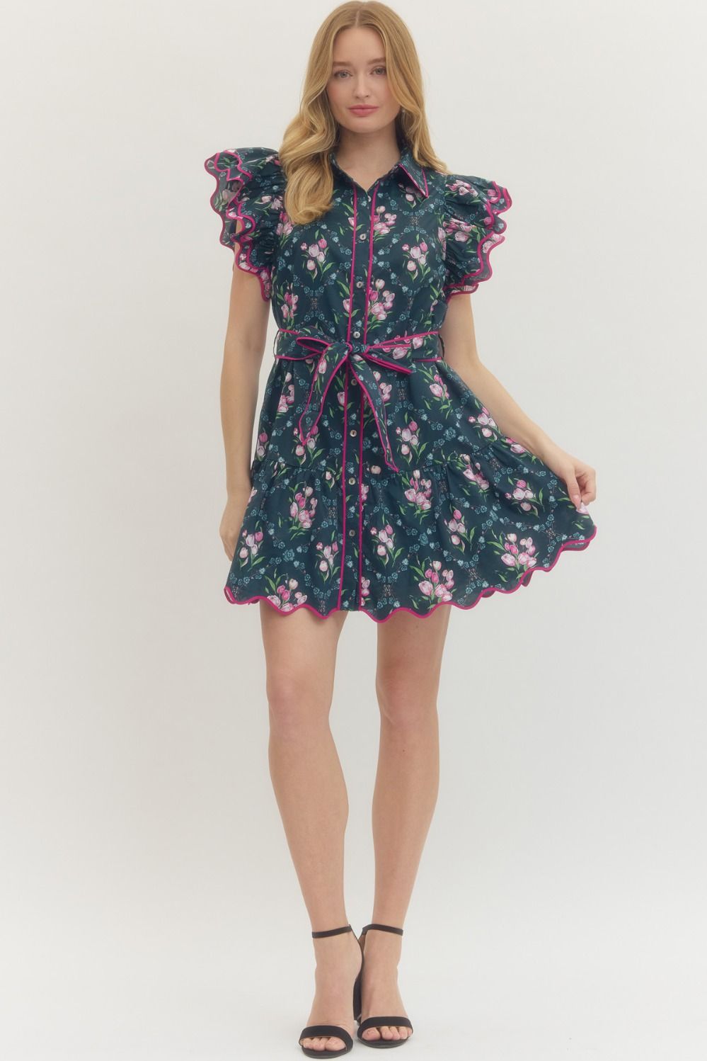 D29319 Floral Mini Dress