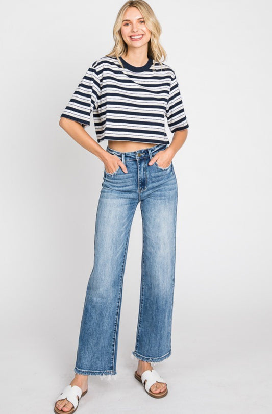 P489WF-MD Super High Rise Straight Jeans
