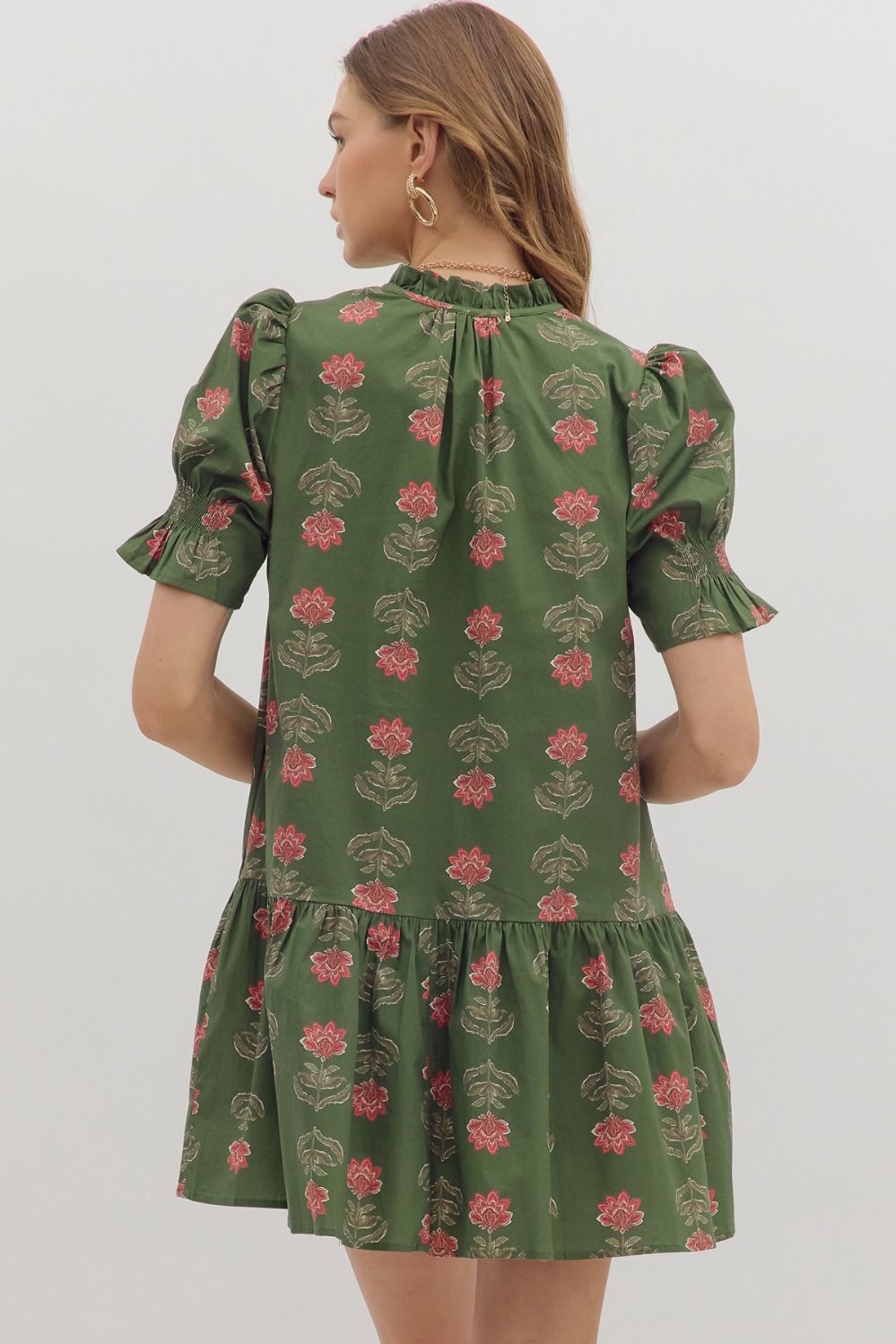 D26288 Floral Print Mini Dress