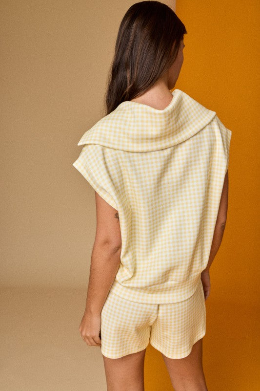 PX17846-3 Gingham Sleeveless Set