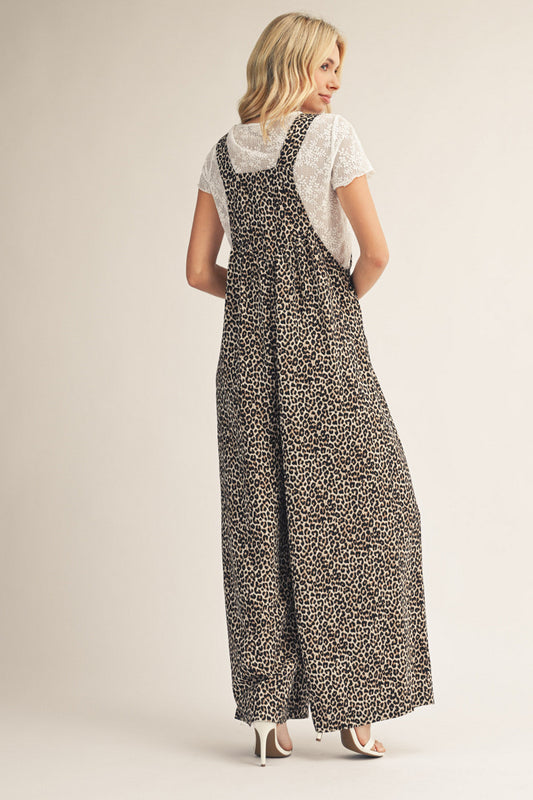 G18001 Cheetah Print Jumpsuit