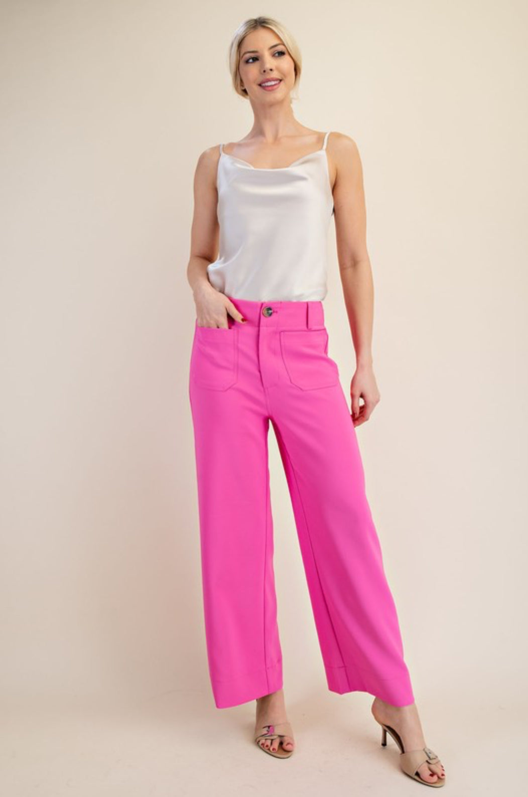 GP7912 Colette Cropped Wide Leg Pants