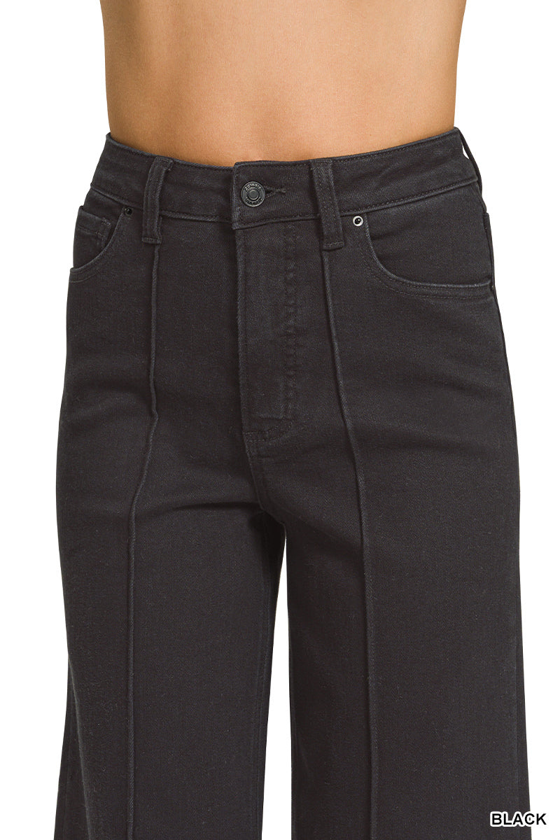 DYP-9558BB Wide Leg Pintuck Jeans