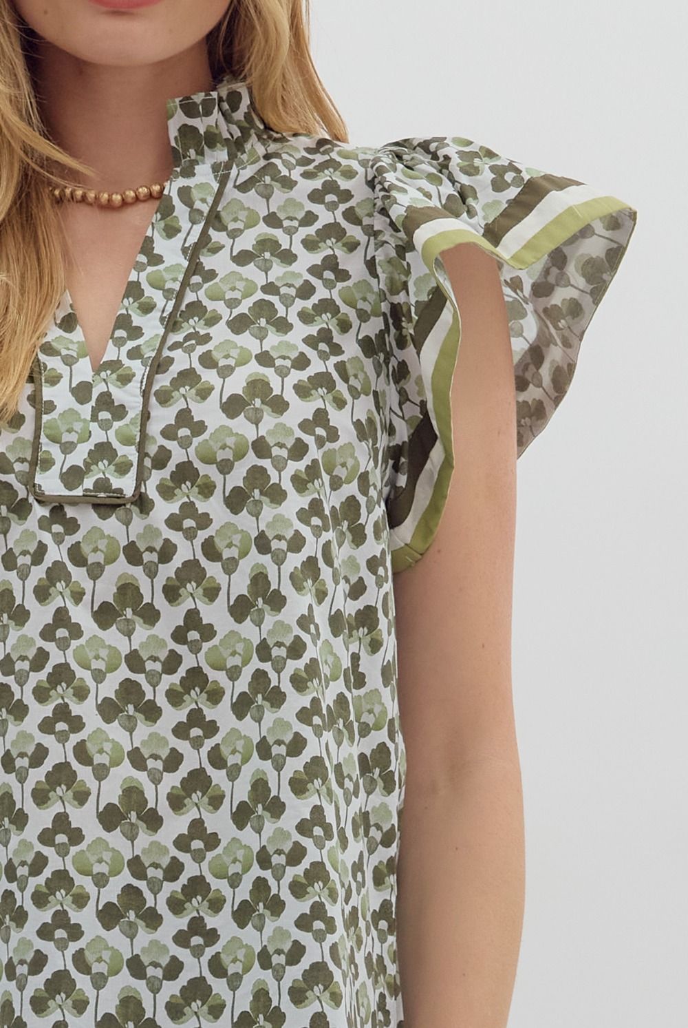 T27402 Floral Print Top