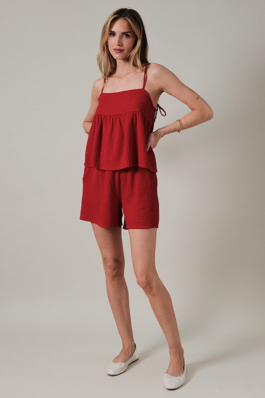 ET2739 Ribbon Tie Detail Tank Top – Blue Willow Boutique LLC
