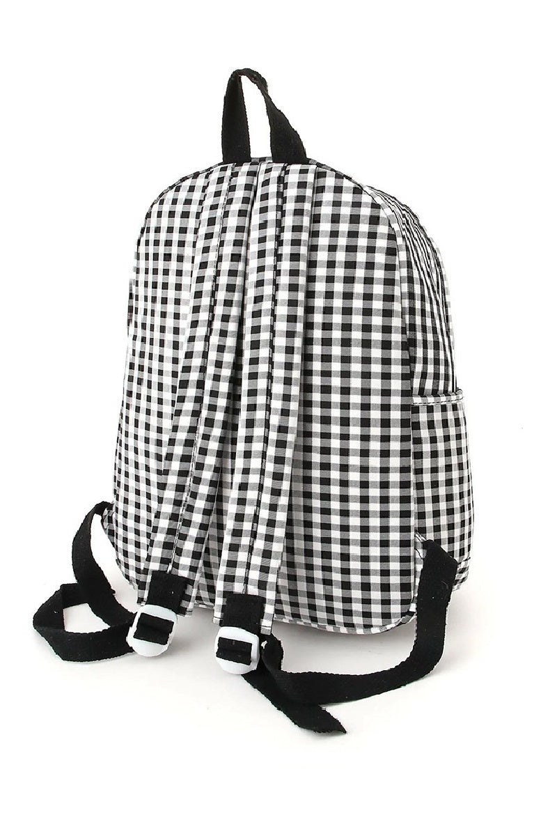 U-161 Coquette Bow Checkered Backpack