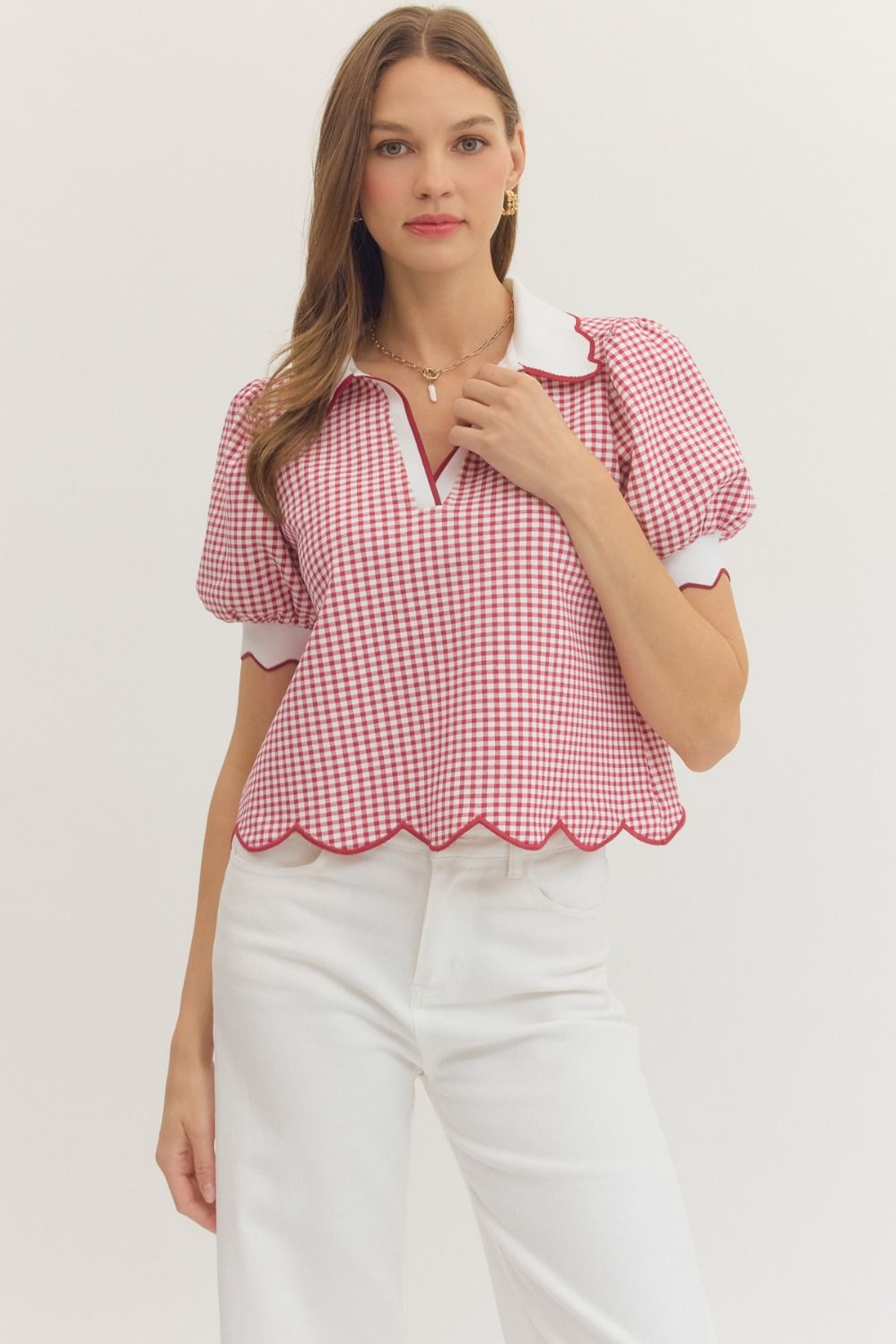T31920 Gingham Top