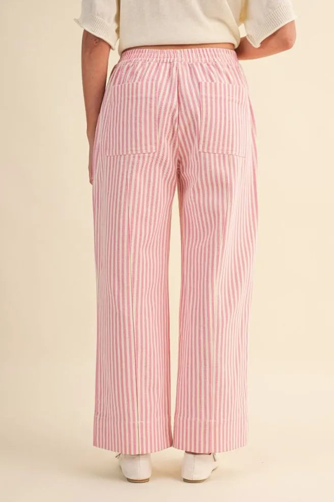MP5090 Striped Wide Leg Pants