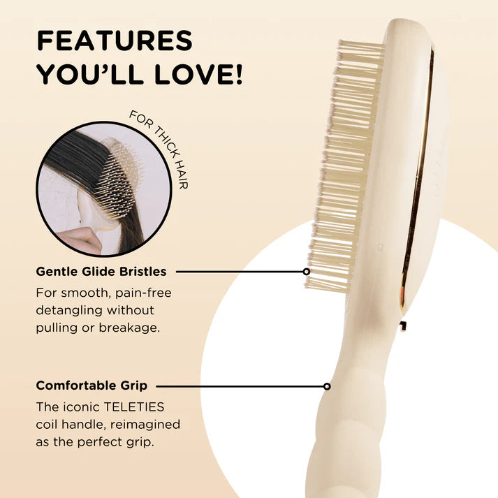 TELETIES Detangler Hair Brush for Thick Hair