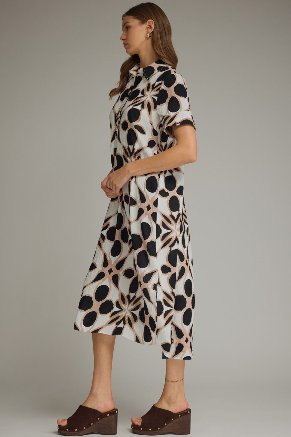 D29514 Printed Midi Dress