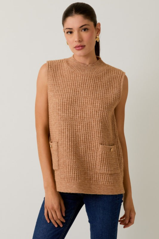 MWT10625 Mock Neck Sleeveless Vest