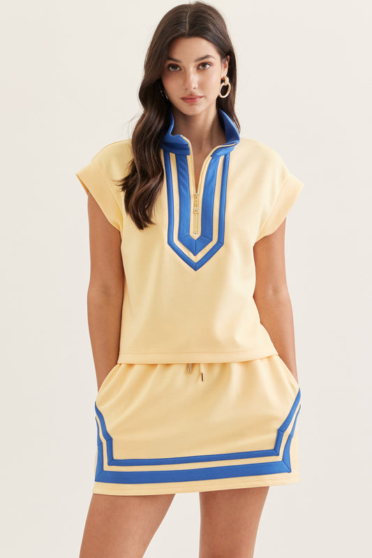 T31563 Contrast Trim Detail Top