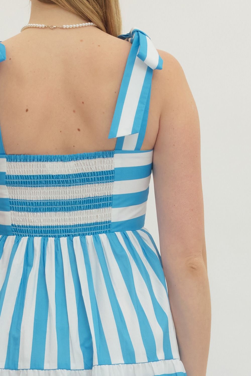 D30314 Striped Midi Dress