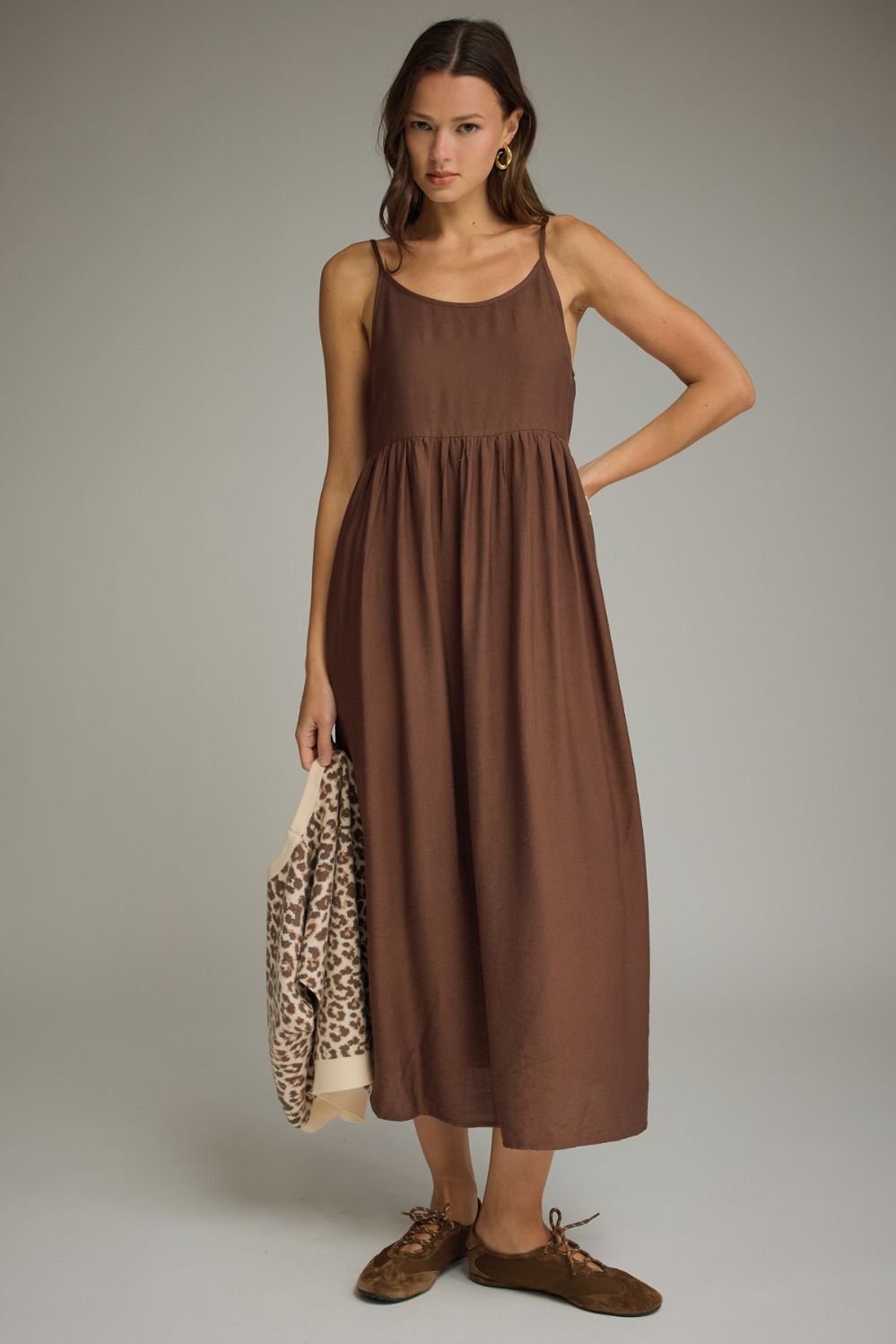 D31960 Layered Midi Dress
