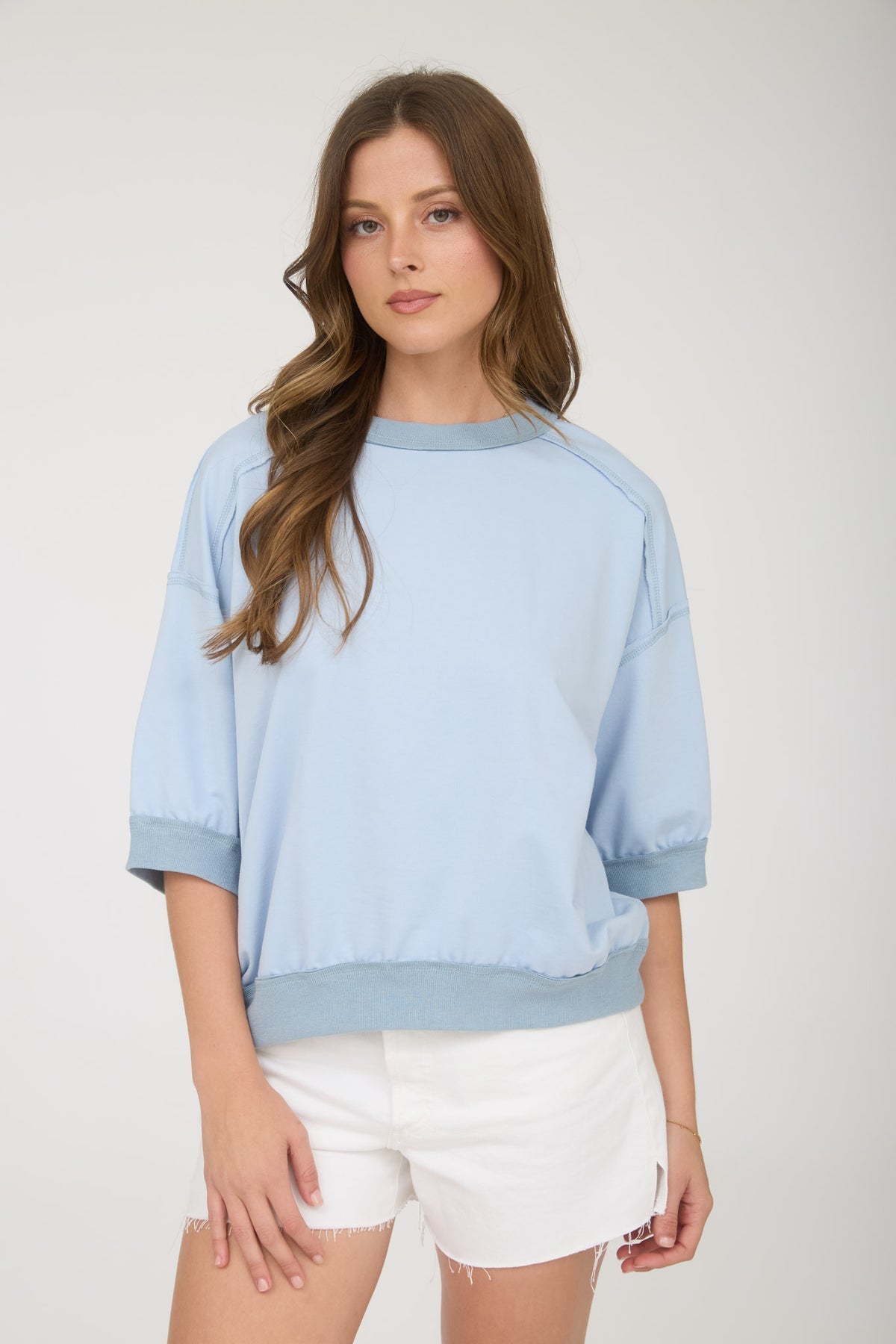 J6ST1038 Raglan 3/4 Sleeve Top