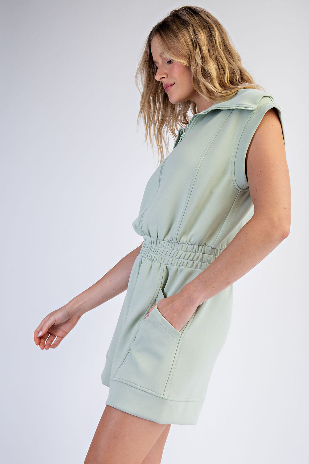 JP5102 Modal Scuba Luxe Sleeveless Romper