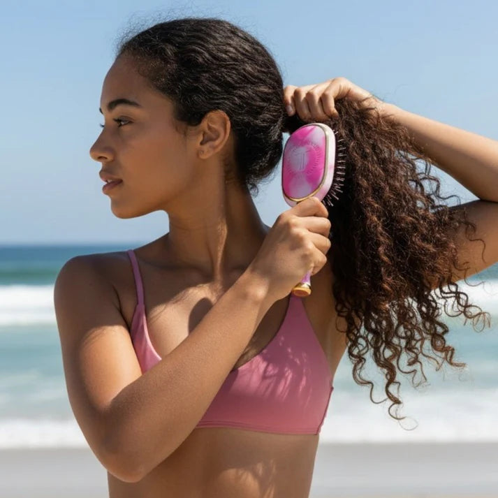 TELETIES Mini Detangler Hair Brush for Medium Hair