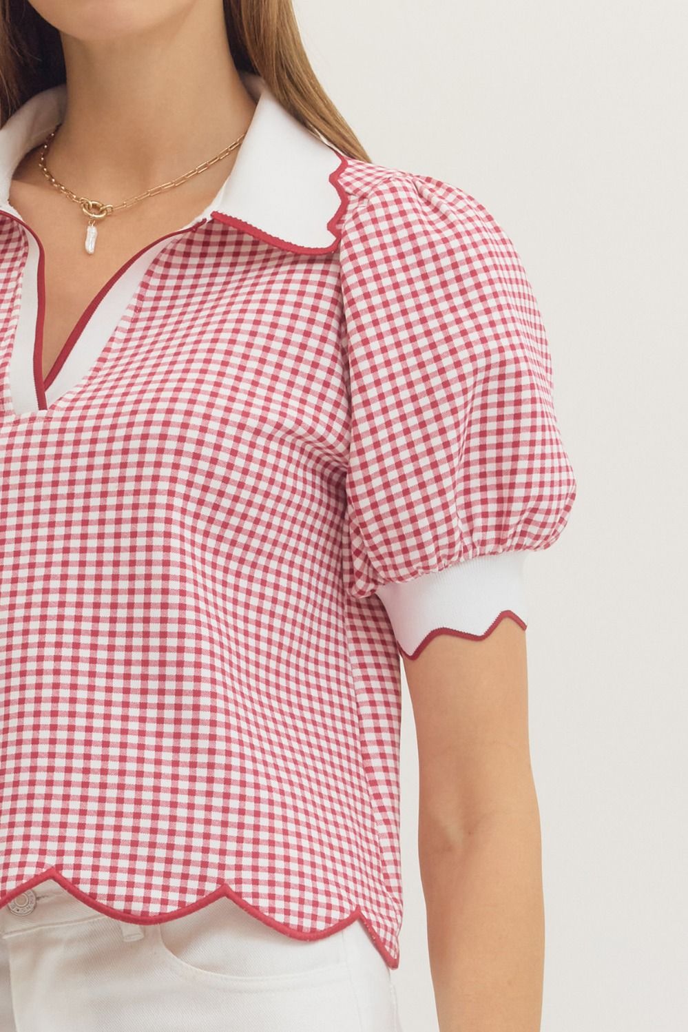 T31920 Gingham Top