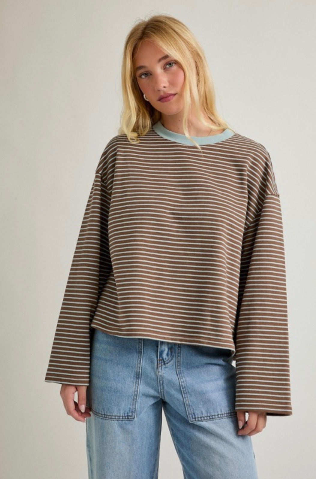 IT6053 Long Sleeve Stripe Top