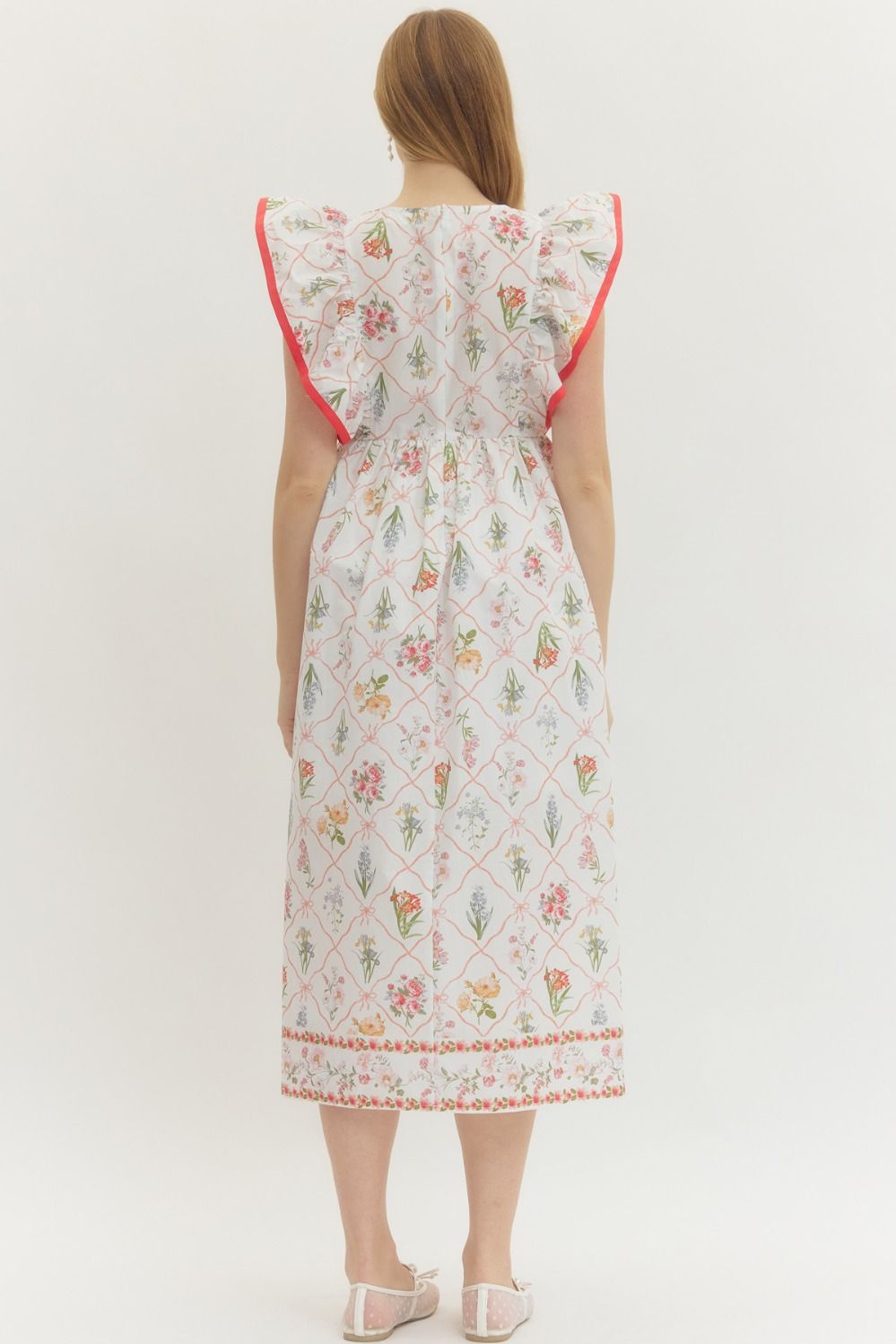 D28767 Botanical Print Midi Dress