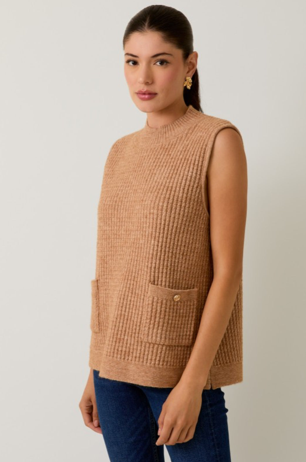 MWT10625 Mock Neck Sleeveless Vest