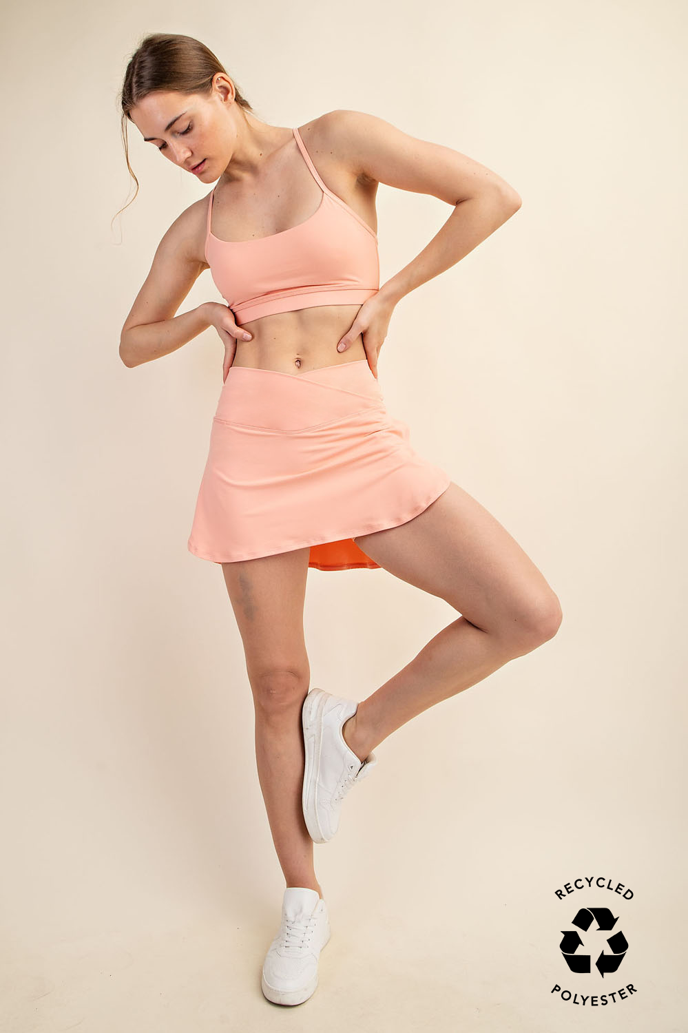 SS7009 Butter V-Shaped Skort