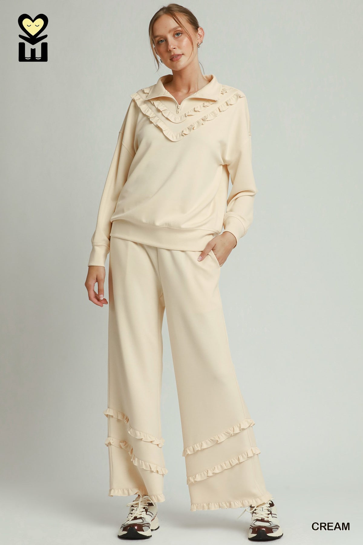 H1034-T Luxeknit Quarter Zip Top