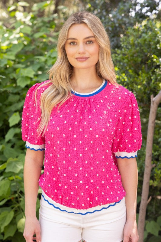 36745 Crinkle Dotted Top