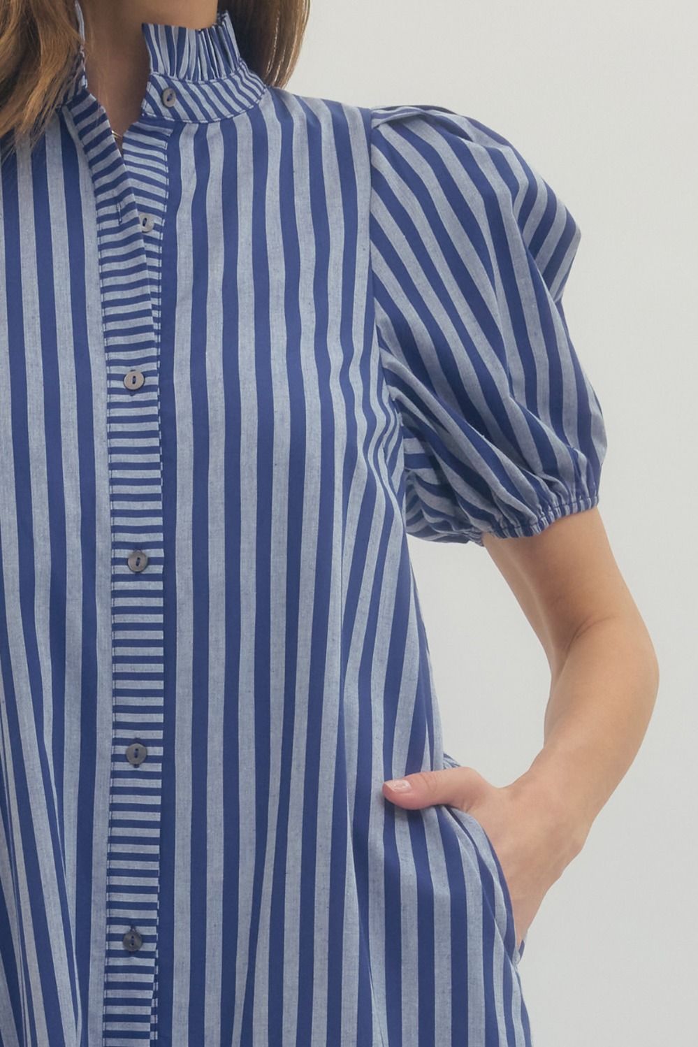 D27601 Stripe Print Midi Dress