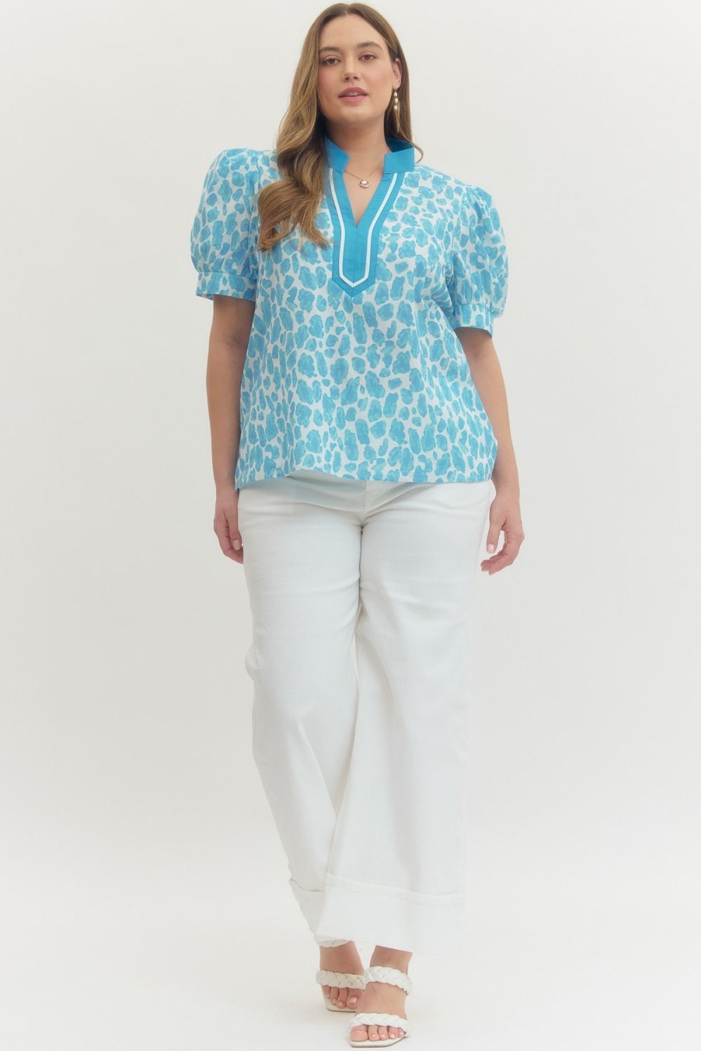 T29990P Curvy Leopard Print Top