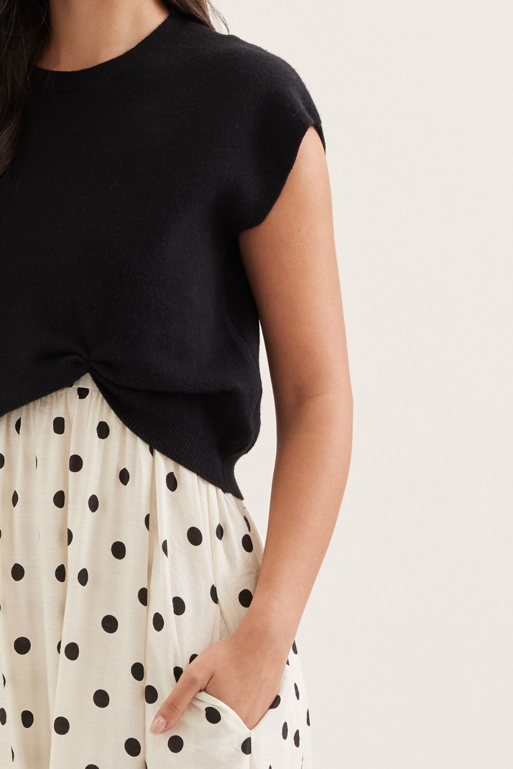 D31521 Layered Polka Dot Dress Set