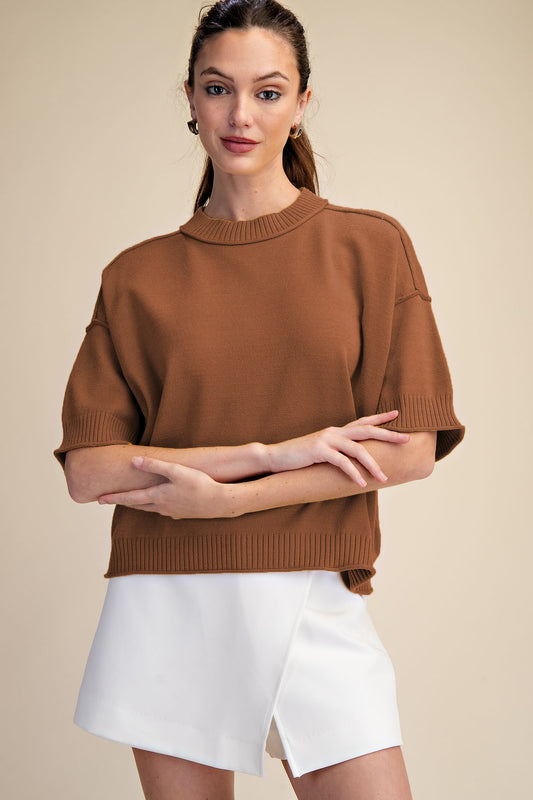 SW8221 Elbow Length Sweater Top