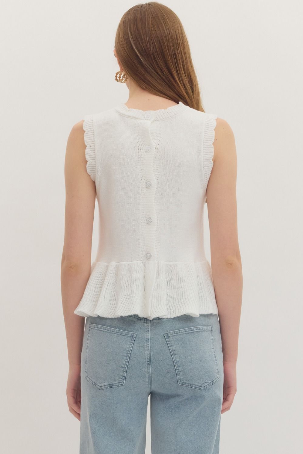 T29980 Sleeveless Peplum Top