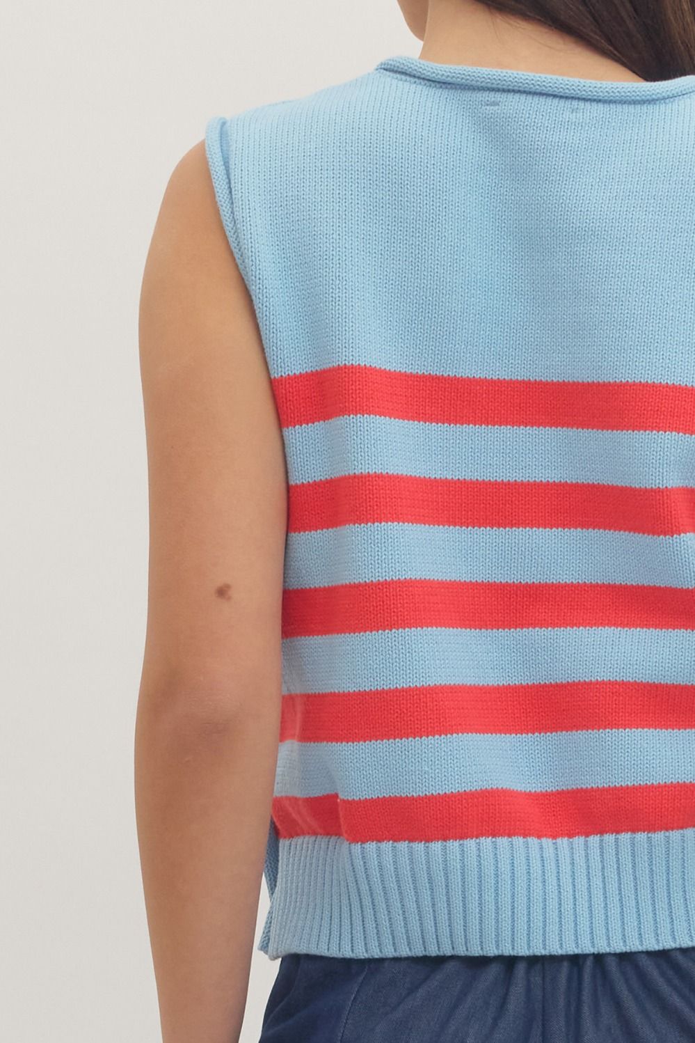 T29614 Striped Sleeveless Top