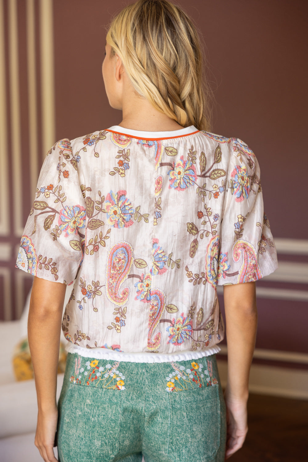 36817 Paisley Printed Top