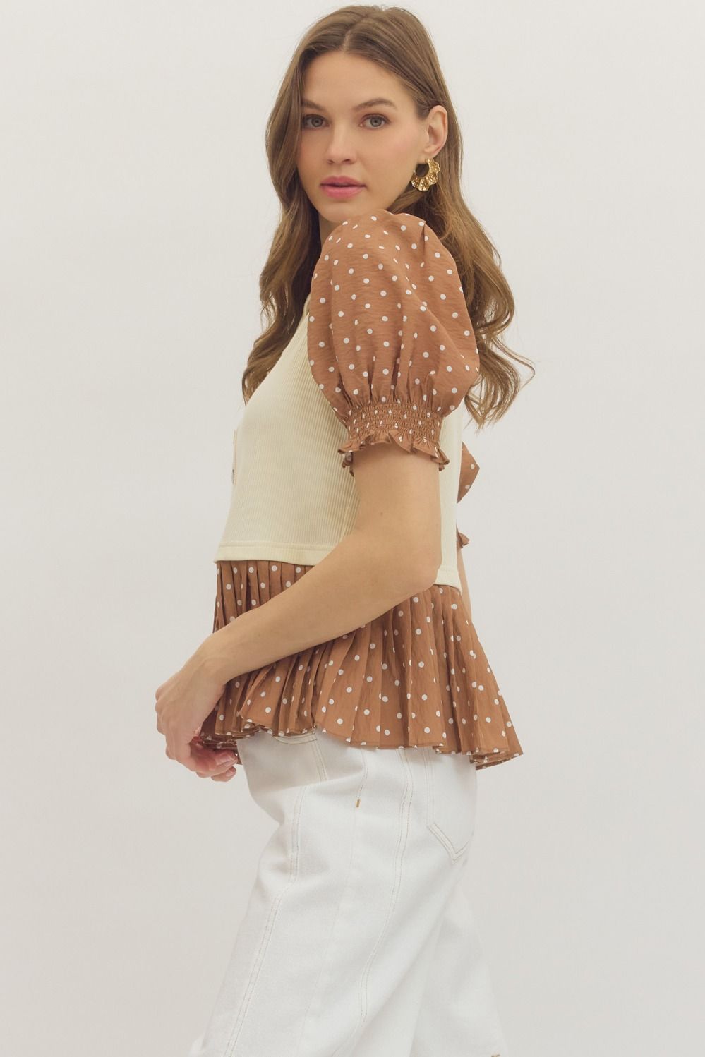 T31448 Polka Dot Top