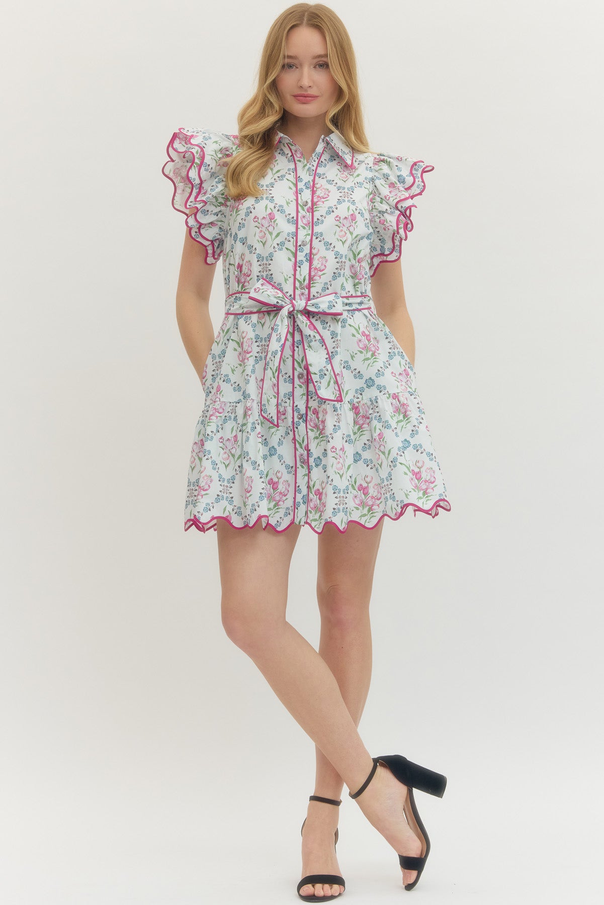 D29319 Floral Mini Dress