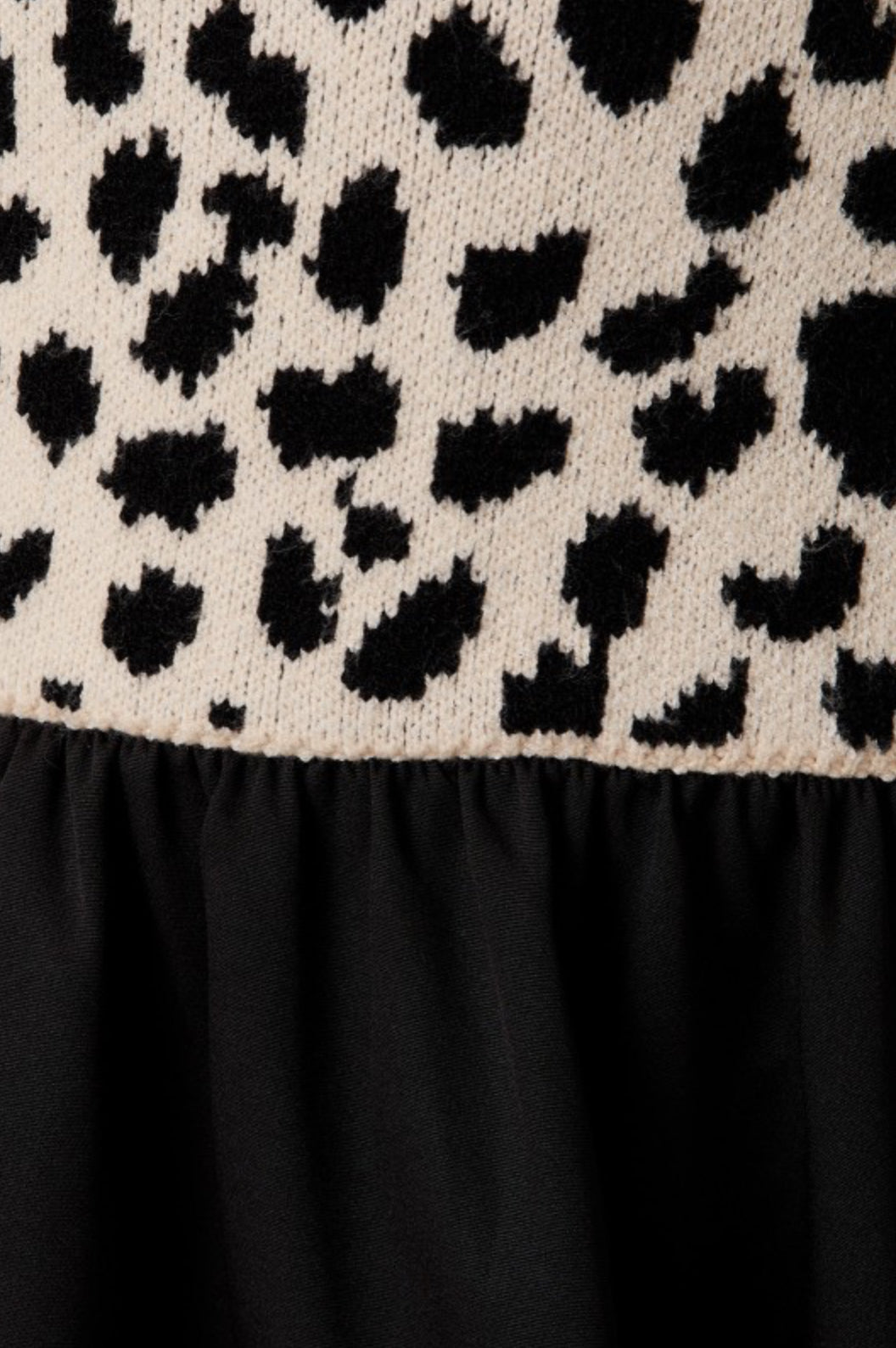 MWD20080 Animal Print Mixed Mini Dress