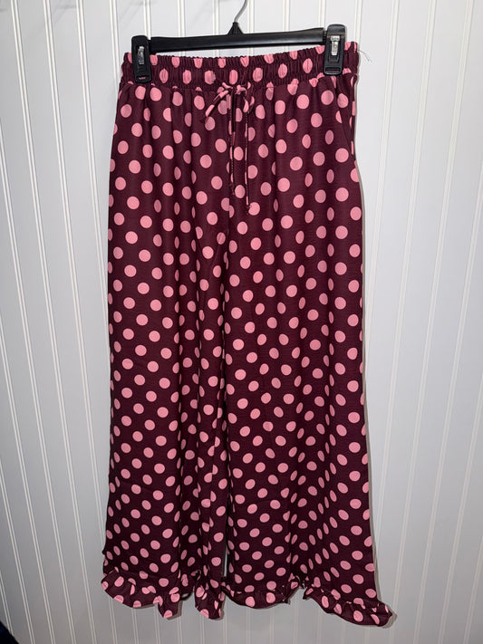 6P1534PK Polka Dot Ruffle Pants