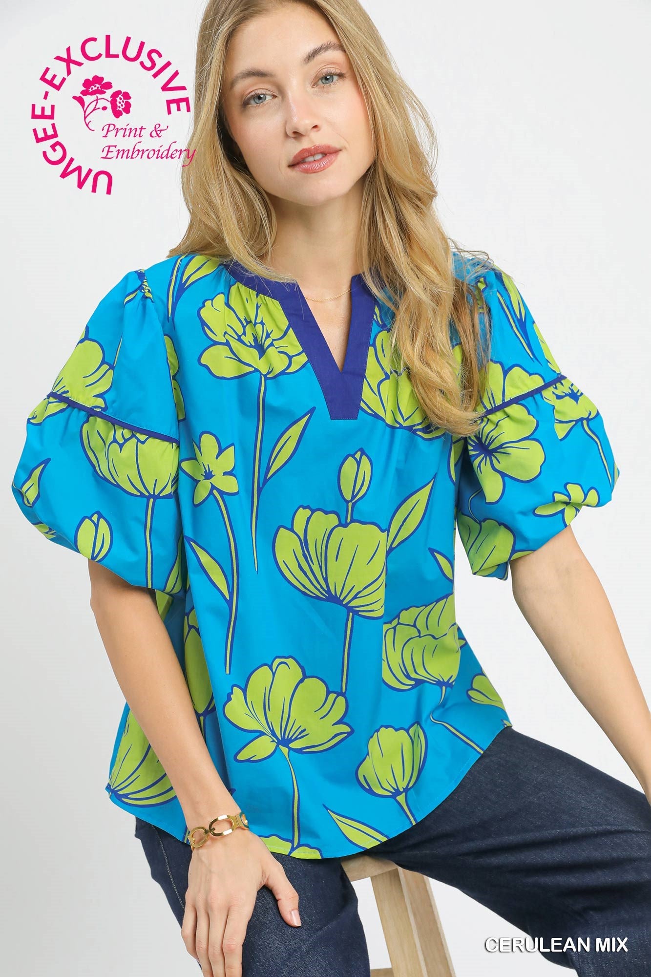 C5774 Floral Blouse