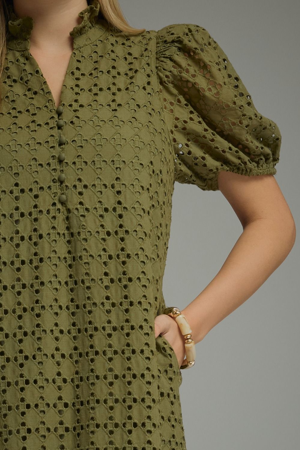 D29377 Eyelet Midi Dress