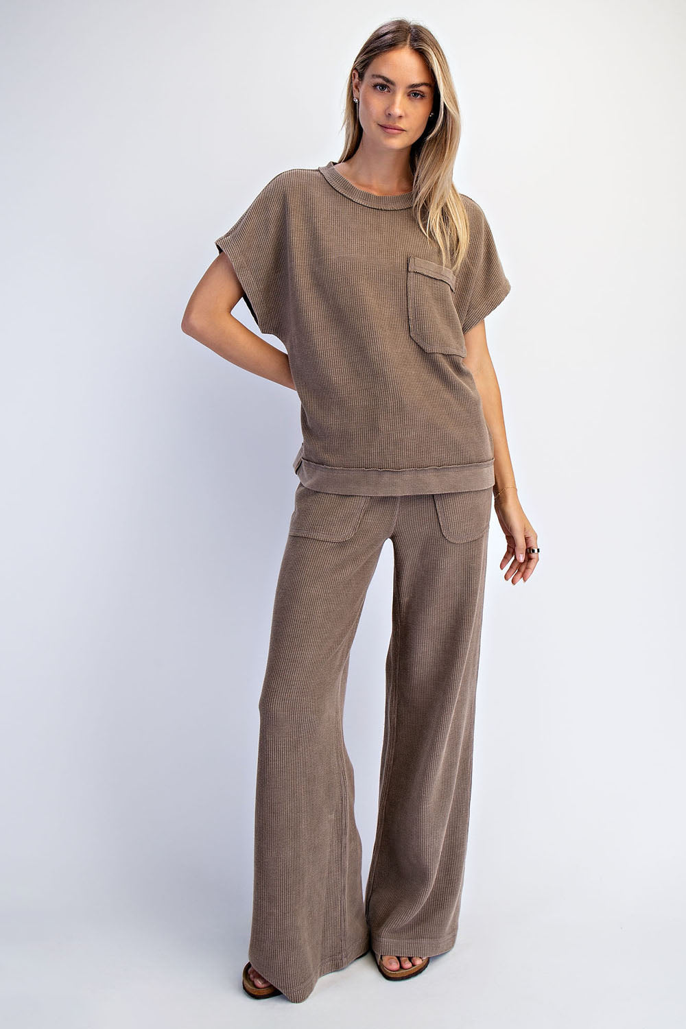 T0112 Mineral Washed Honeycomb Oversized Tee