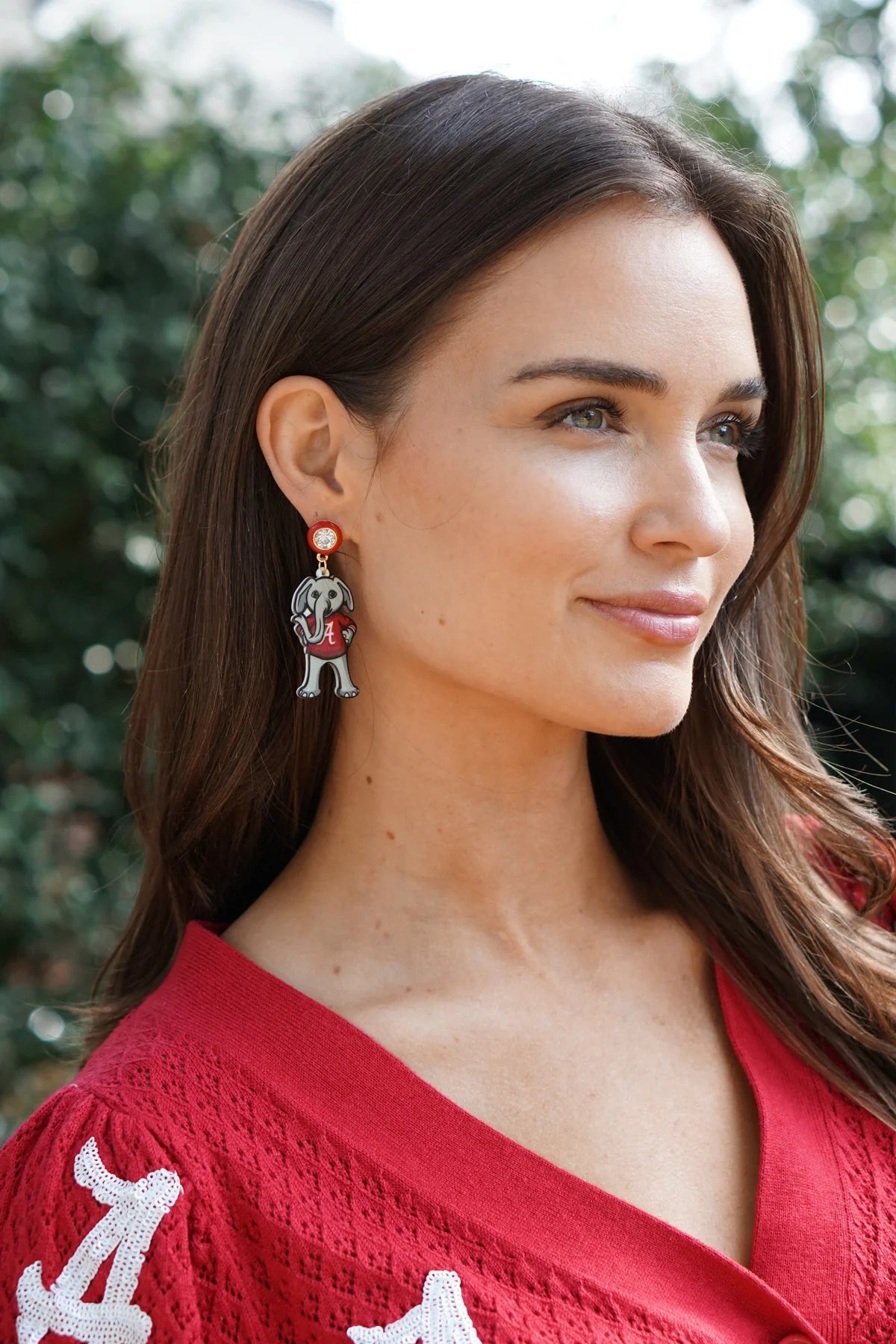 Alabama Big Al Resin Mascot Earrings