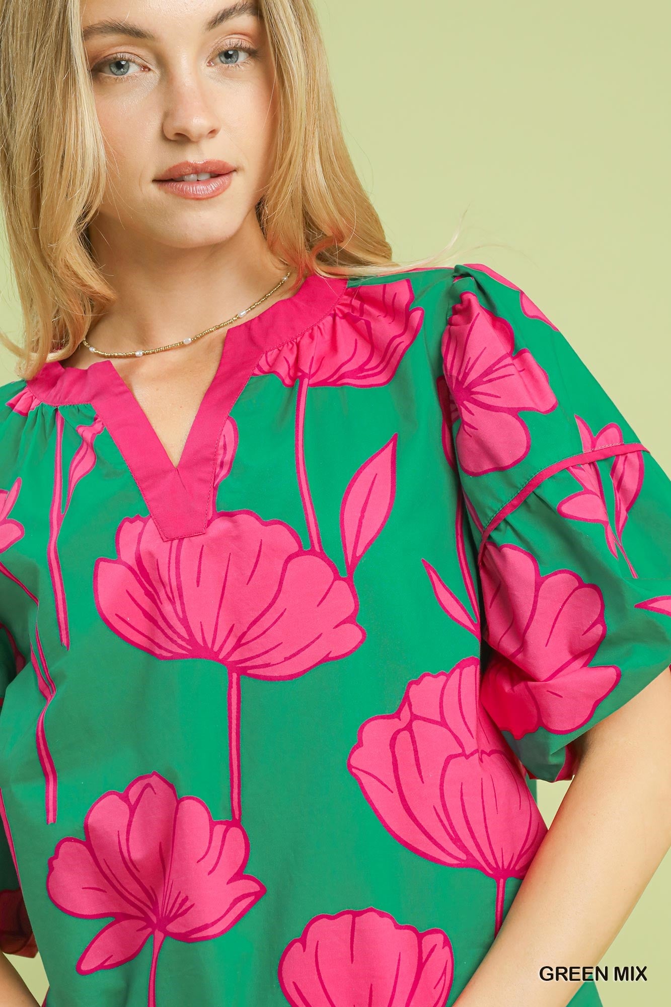 C5774 Floral Blouse