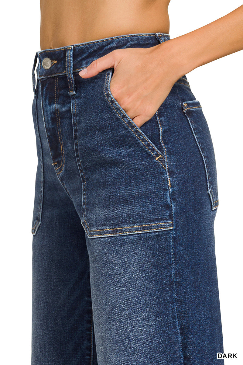 DYP-9560DD Utility Pocket Cropped Jeans